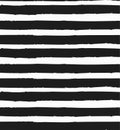 Horizontal stripe vector seamless pattern hand-drawing. Black and white monochrome background